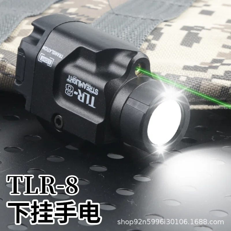 TLR-8 Metal Under Rail LED Flashlight Constant & Strobe Type-C Charging Kit with Wrench Fits 20mm Rail Hobby Model Toy Light