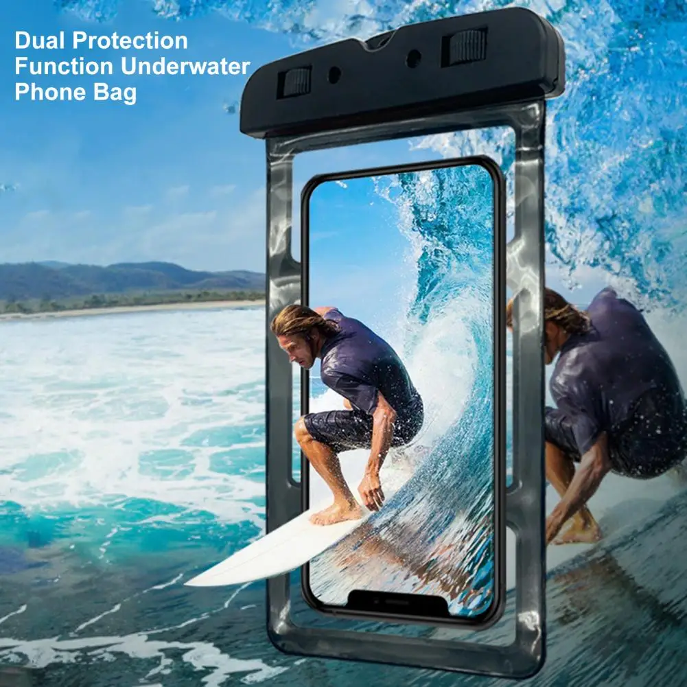 1 Set Phone Storage Bag Touchscreen IPX8 Waterproof High Clarity Anti-scratch Cell Phone Waterproof Case Swimming Supply