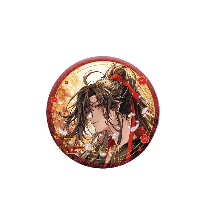 Nowa gra arcymistrz demonicznej broszki uprawa mod Dao Zu Shi Wei Wuxian Lan Wangji Cosplay odznaka przypinki blaszana broszka rekwizyty