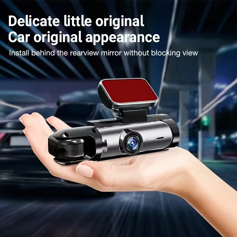 HD 1080P Triple-Lens Dash Cam Wide Angle Night Vision Front And In-Car Recording Compatible with All Vehicle Models