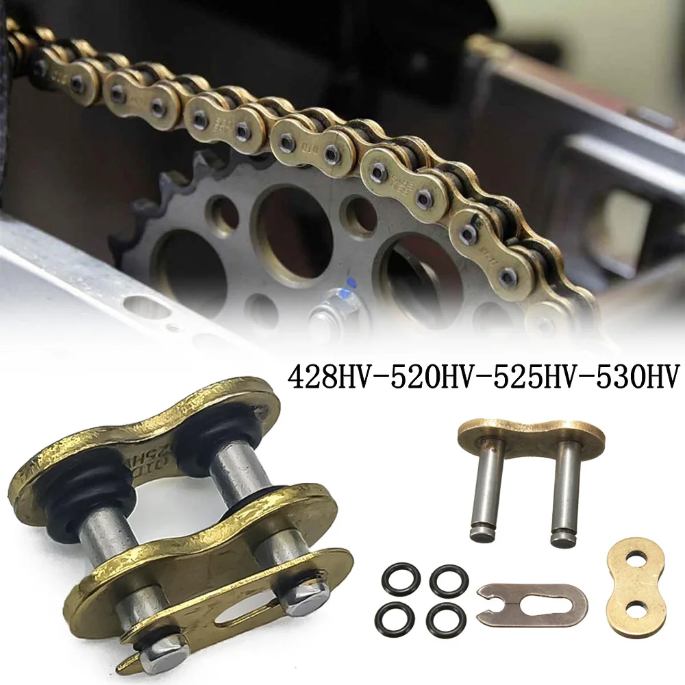 

Pitch link separation link Motorcycle chain ring O shaped main link hollow rivet chain buckle splitting kit 428 520 525 530