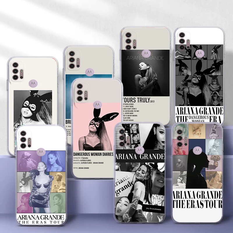 A-Ariana Grande Soft Case for Moto E20 E4 E40 E5 E6 E6S E7 Power Edge 20 Lite S30 Pro G200 G30 G4 G52 G42