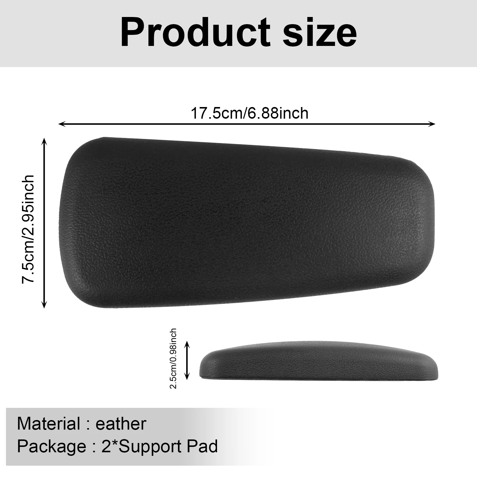 2Pcs Armrest Holder Pad For Car, Leather Car Knee Cushion Universal Car Door Armrest Pads Self-adhesive Car Arm Rest Elbow Pads