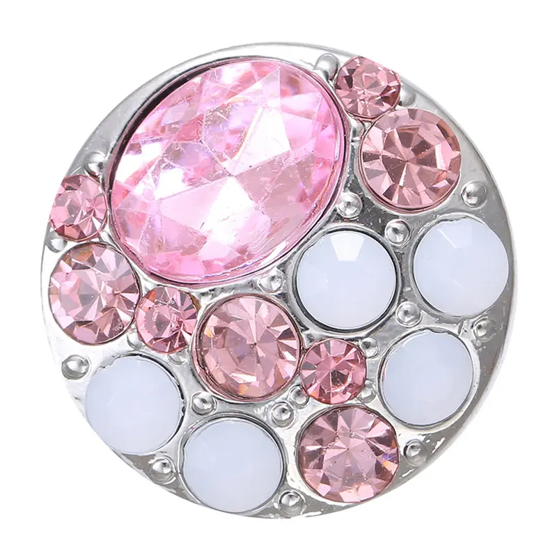 New Colorful Rhinestone round 18mm snap buttons fit 18mm snap jewelry DIY jewelry wholesale image 2