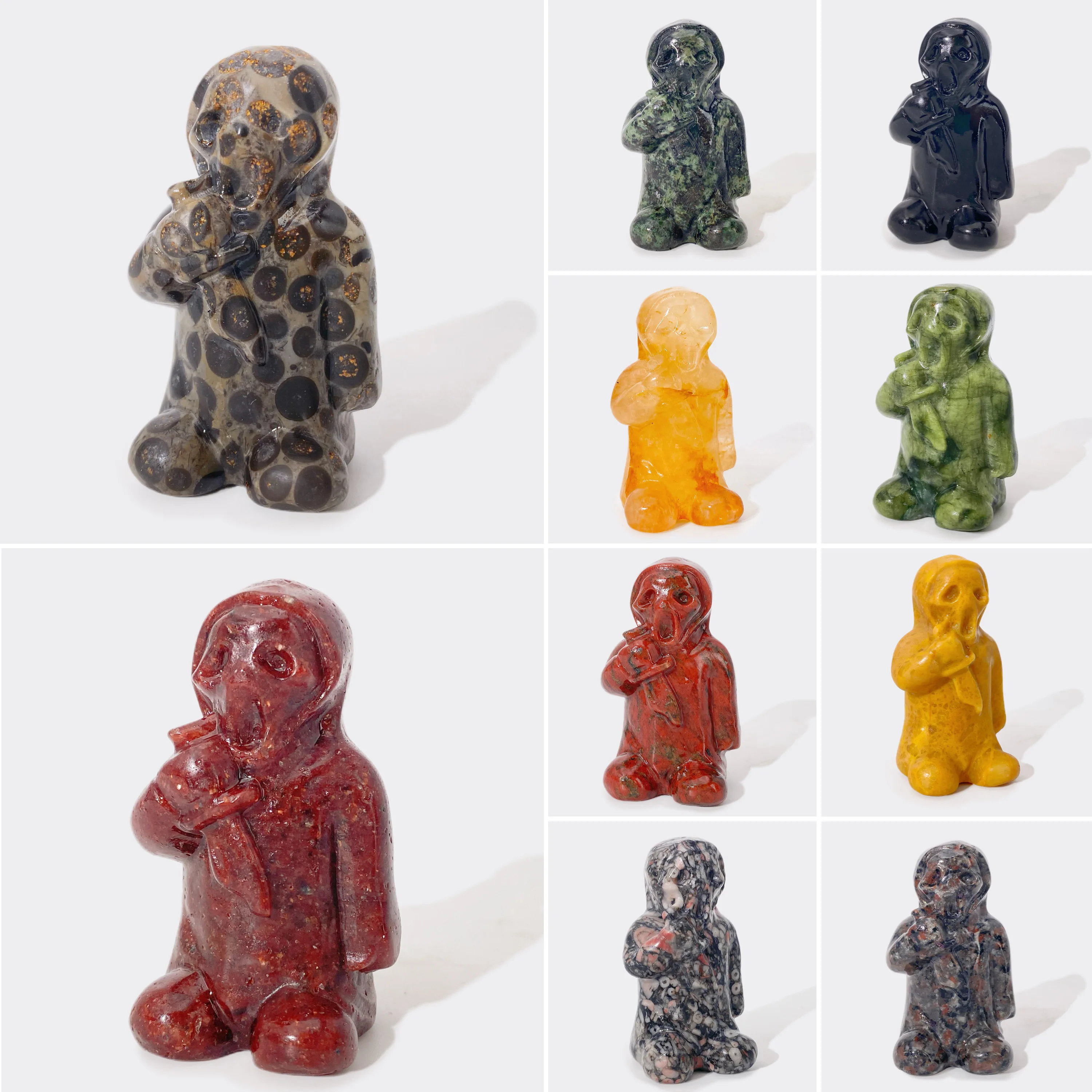 1PC Natural Crystal Skull Figure Carving, Crystal Ornament, Creative Decoration For Home, Office Desk, Ideal Gift For Festivals