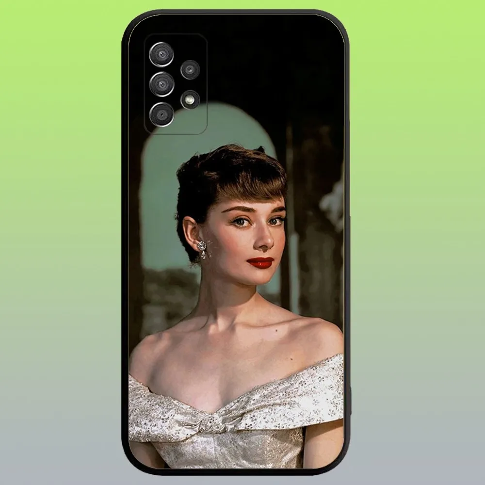 A-Audrey H-Hepburn Phone Case For Samsung Galaxy A20,A21s,A22,A31,A32,A52,A53,A72,73,A80,A91 Soft Black Cover