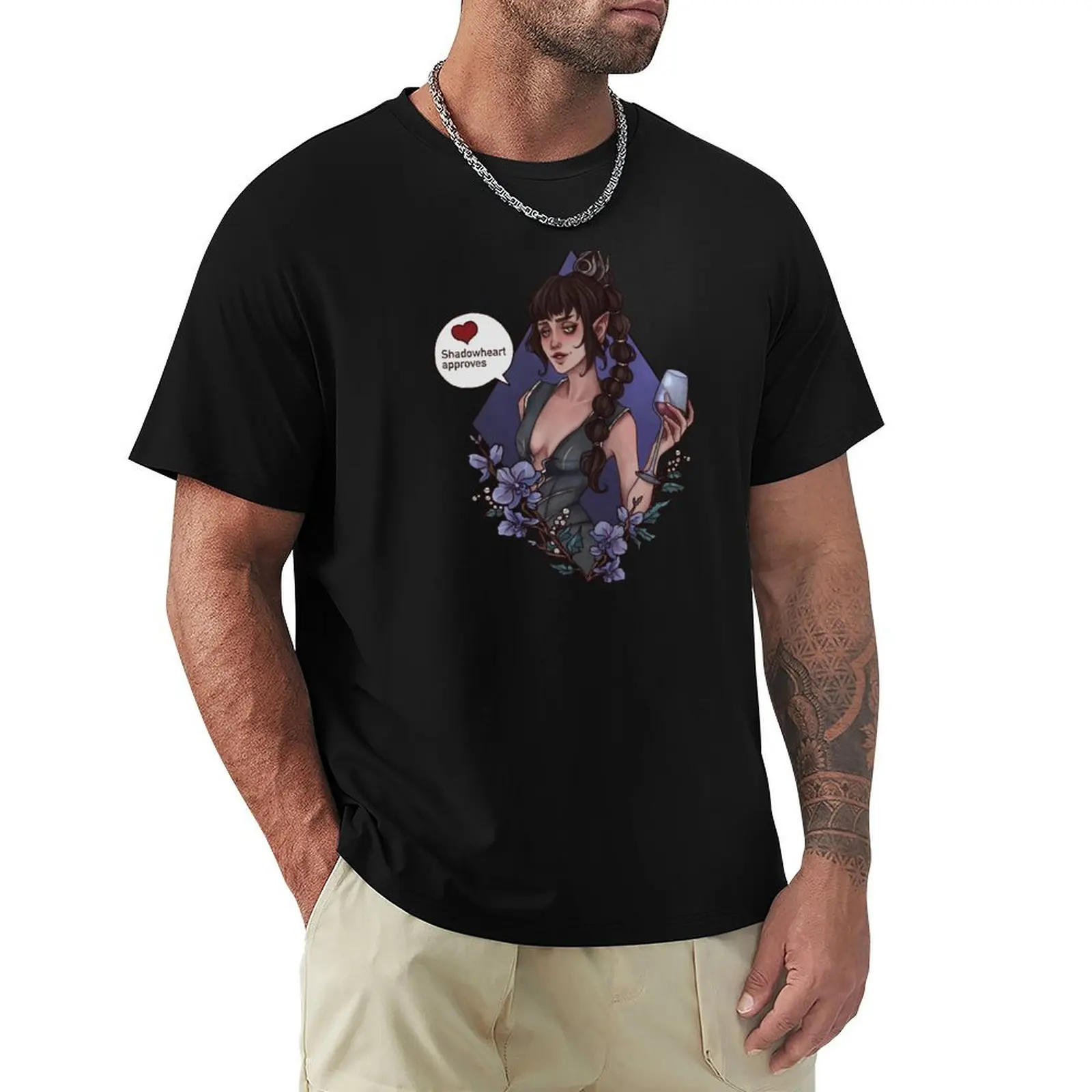 

Shadowheart being precious T-Shirt Stylish Print Short Sleeve Tee