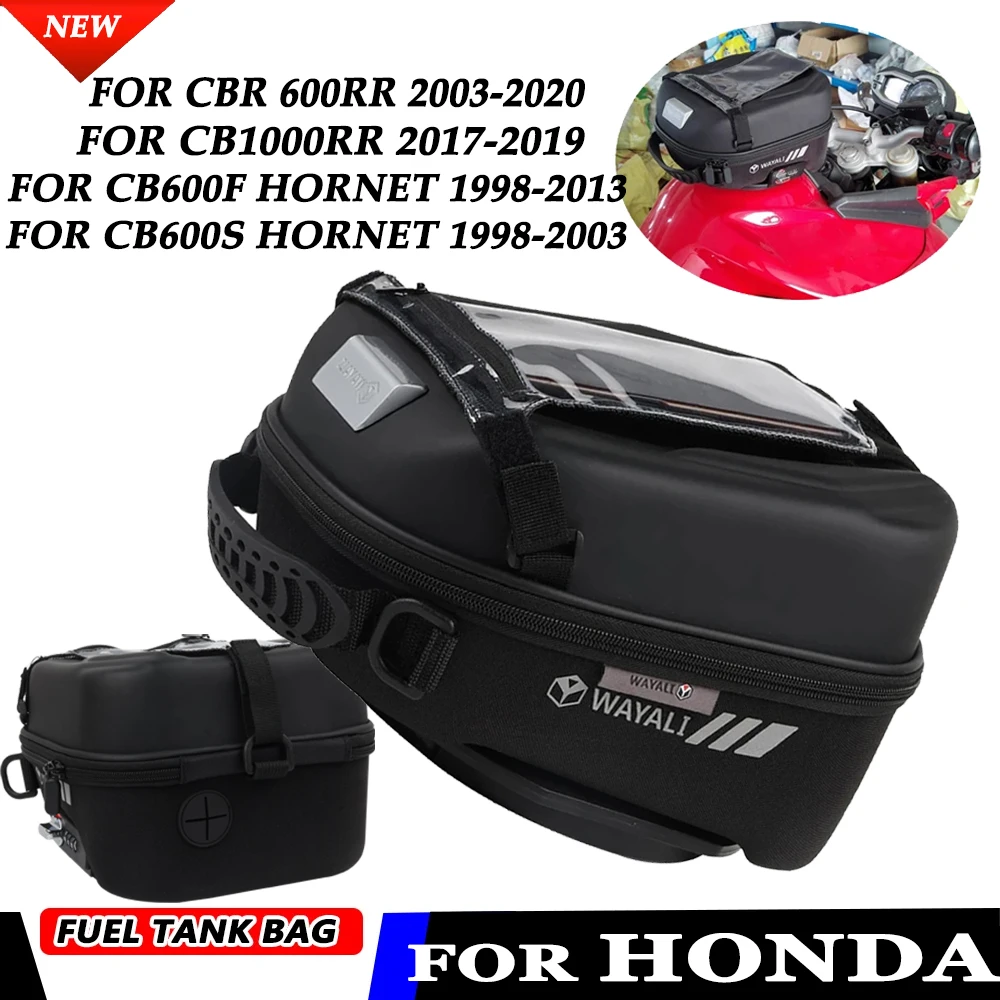 For HONDA CBR600RR CBR600F4I HORNET CB600F CB600S 1998 Fuel Tank Bag with Tank Adapter Ring Touch Navigation Package Storage Bag