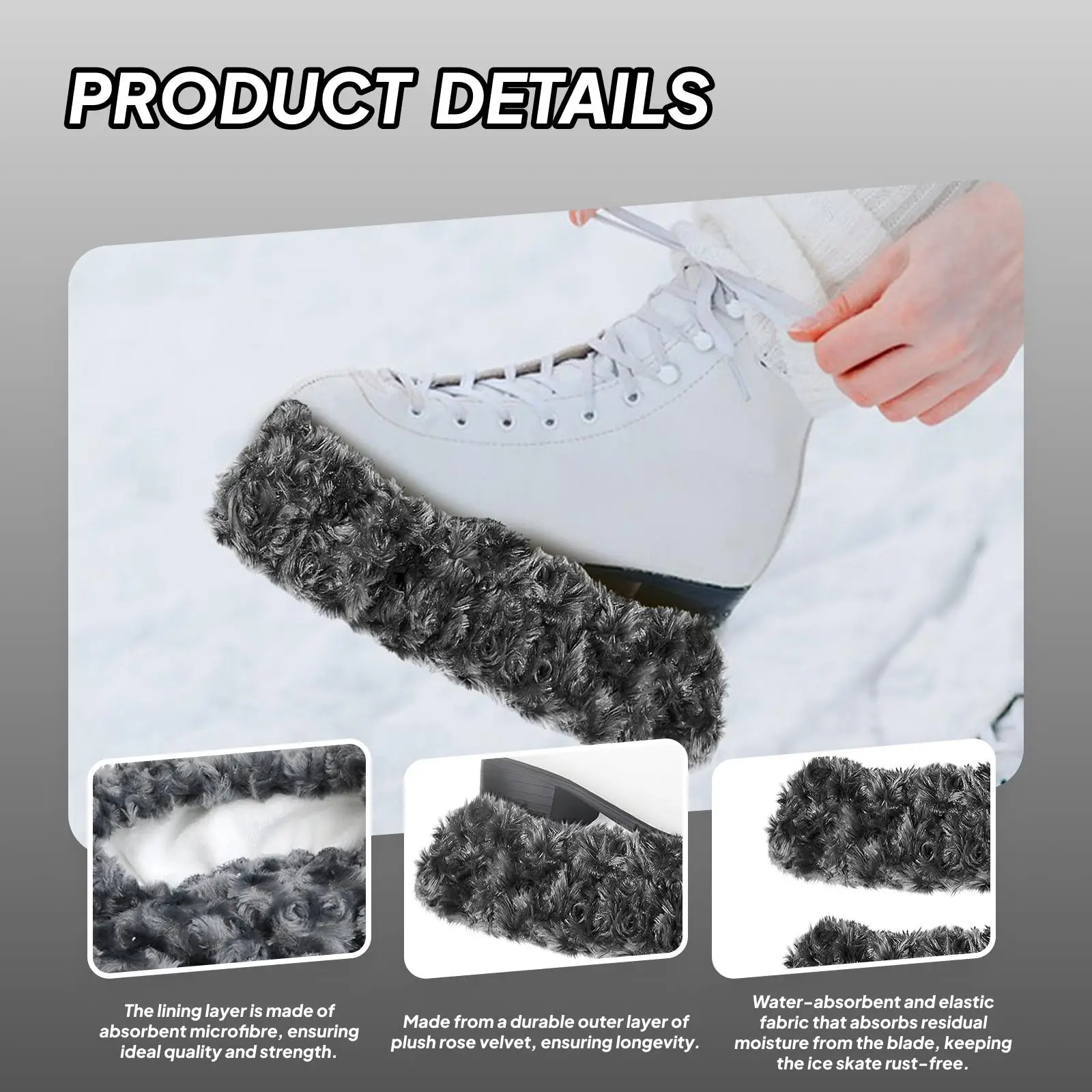 قطعتان من أغطية شفرات التزلج على الجليد لحراس شفرة التزلج لتدريب زلاجات الهوكي