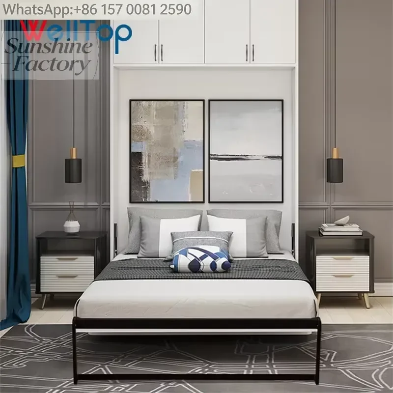 Furniture Hardware Reinforce Foldable Hidden Metal Bed Frame Sets VT-14.024