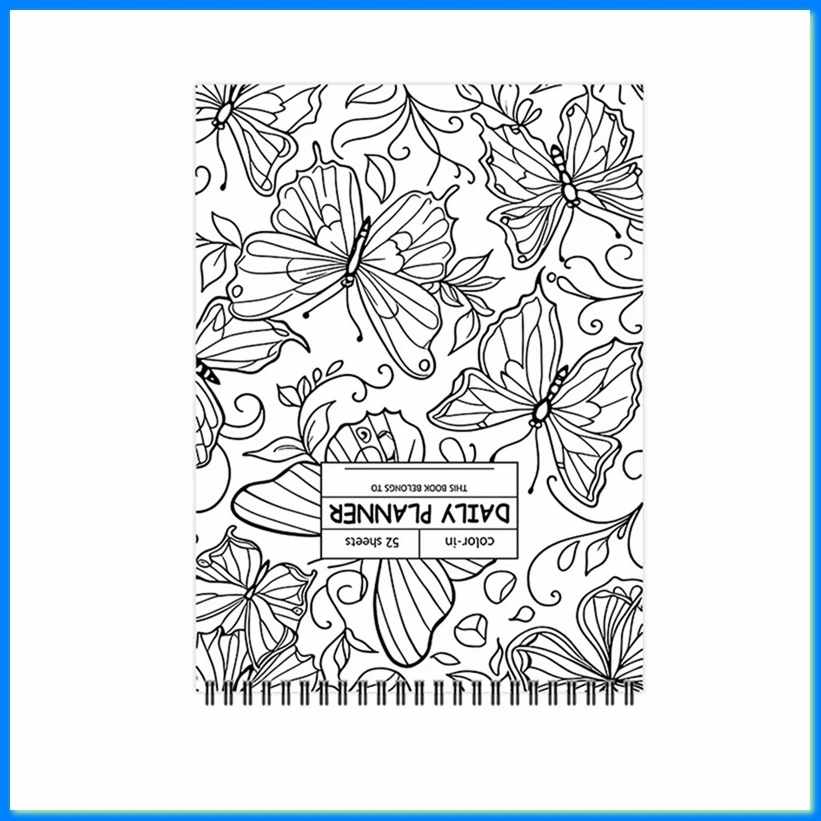 Popular Hot-Selling New Product: Popular 52 Sheets Color-in Notebook Flower Coloring Notebook Coloring Notebook A-A57M