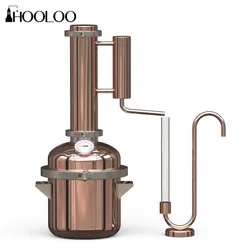 HOOLOO 8L Copper Essential Oil Distiller Hydrosol Still Home Distiller Direct Fire Hea Equipment DIY from Herbs Plants & Flowers