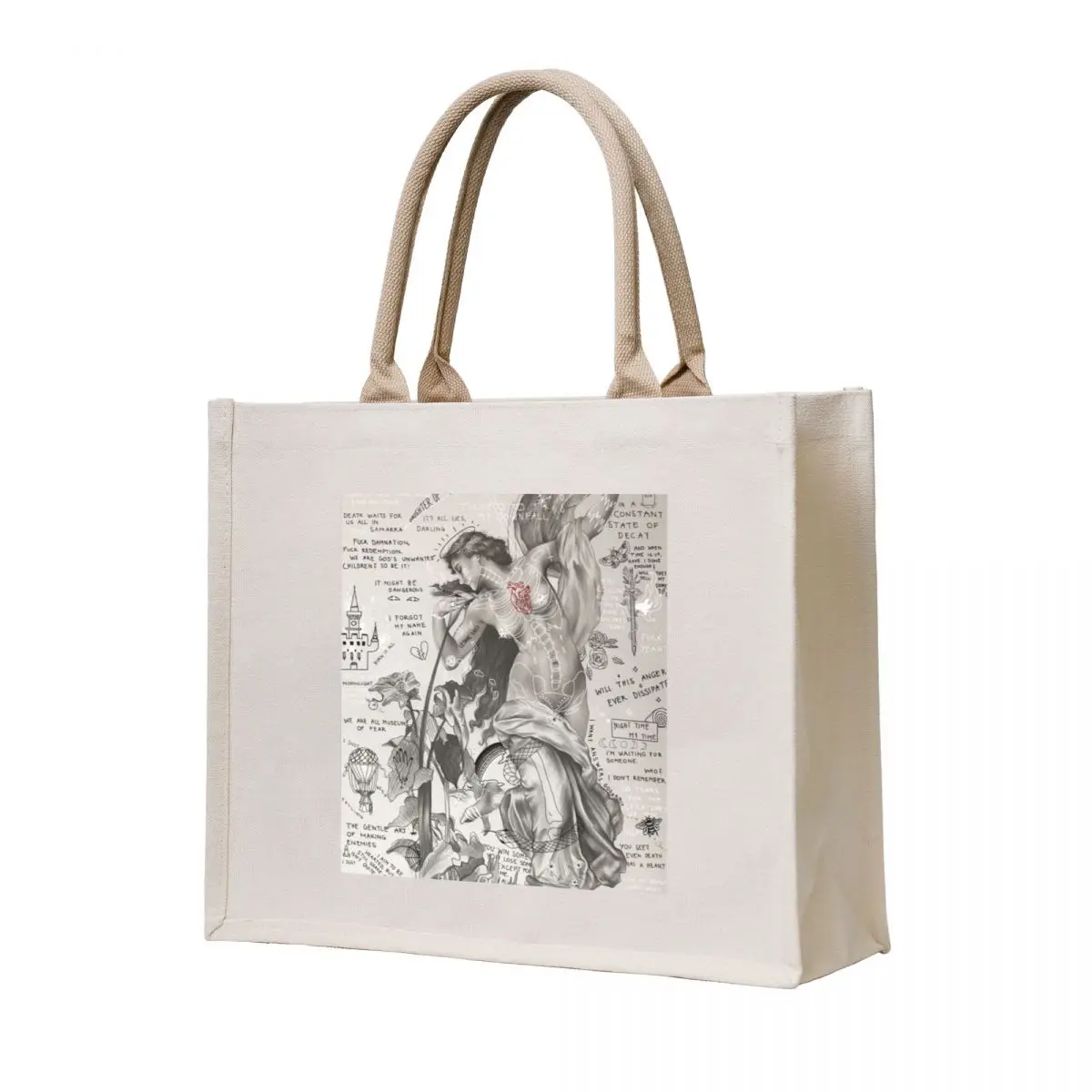Vintage drawing of a woman Tote Bag bags for women free delivery bags eco bag folding tote bags aesthetic