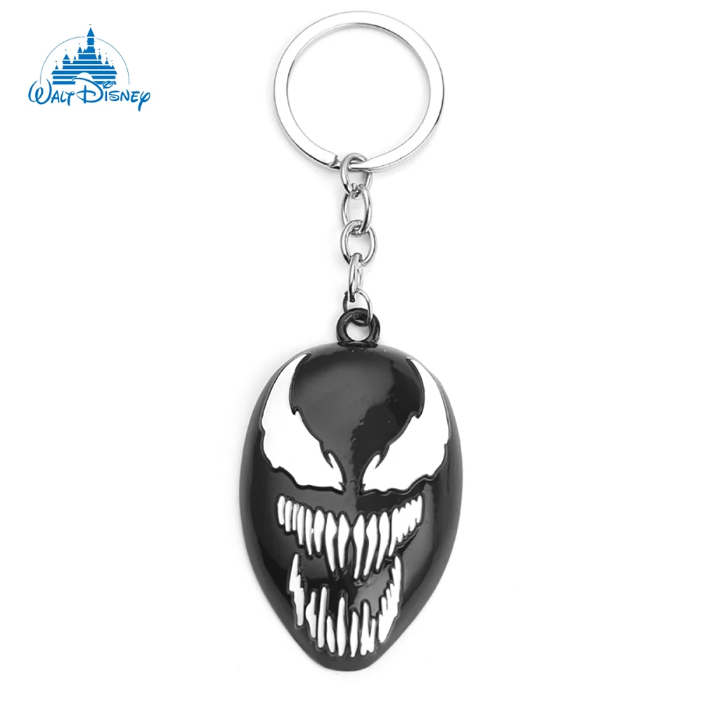 Disney Marvel Venom Mask Pendant Keychain Avenger Fashion Keyholder Accessories Gifts for Fans Friend