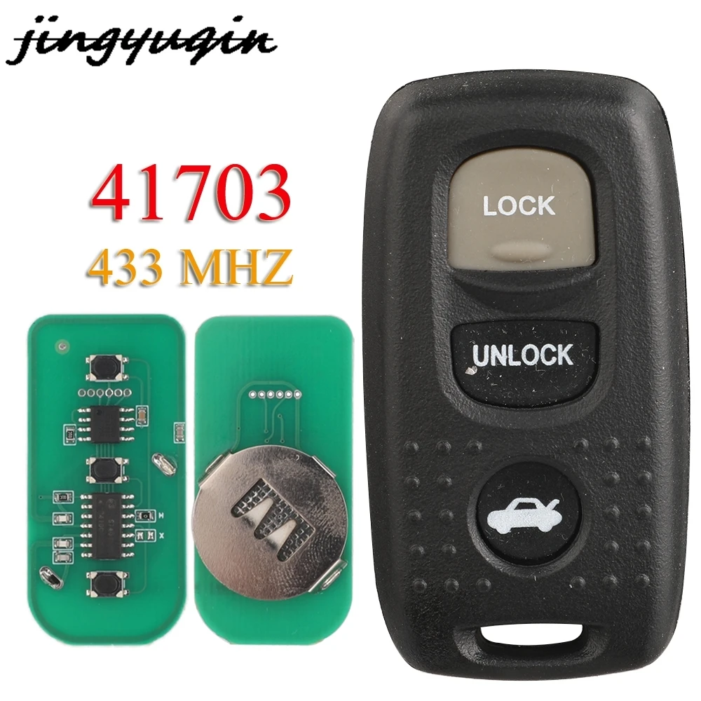 Jingyuqin Model NO.  41703 3BTN Car Key 433Mhz For Mazda MX5 MK2.5 2000-2005 323 Remote Aoto Key Card Key Fob Control