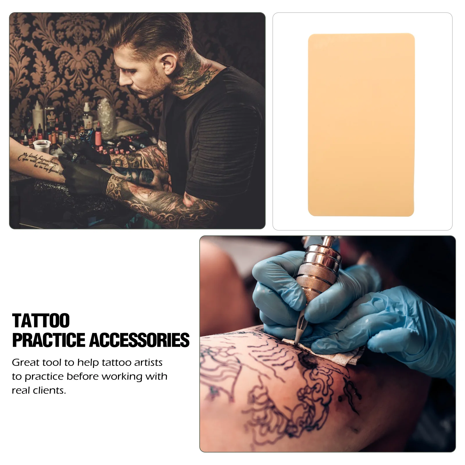 

3 Pcs Tattoo Practice Skin Microblading Make up Accessories Embroidered Simulated 3D Fake
