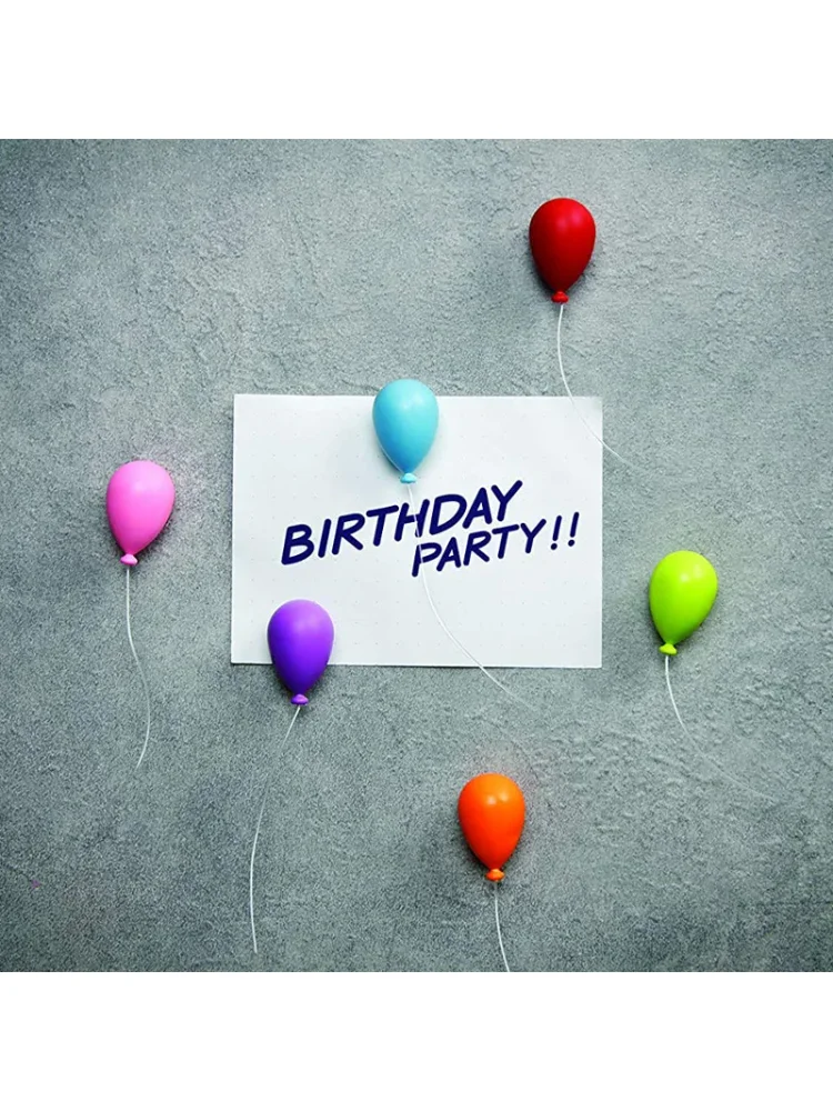 6pcs Personalized and Fun Arrow Balloon Refrigerator Magnets Cute Mark Creative Birthday Magnet Fridge Photo Message Decorative