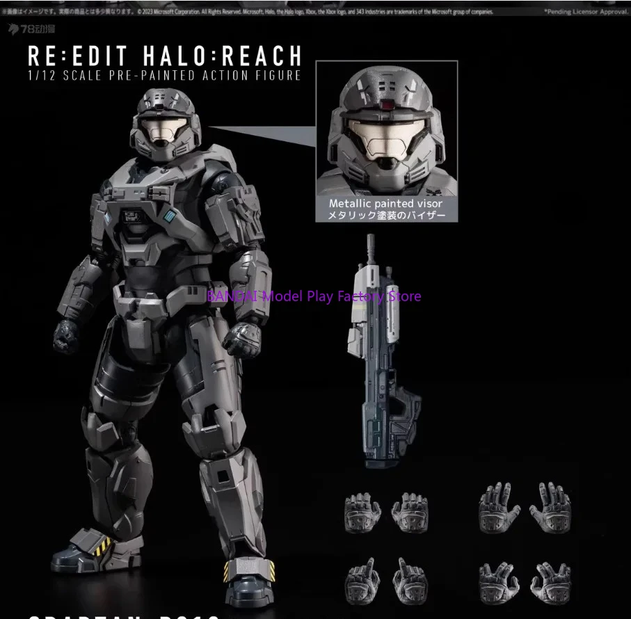 1/12 Scale Halo Action Figure - Emile-A239 Spartan-B312 Room Decoration Toy For Kids Christmas Gift Collectible Handmade Mode view 3