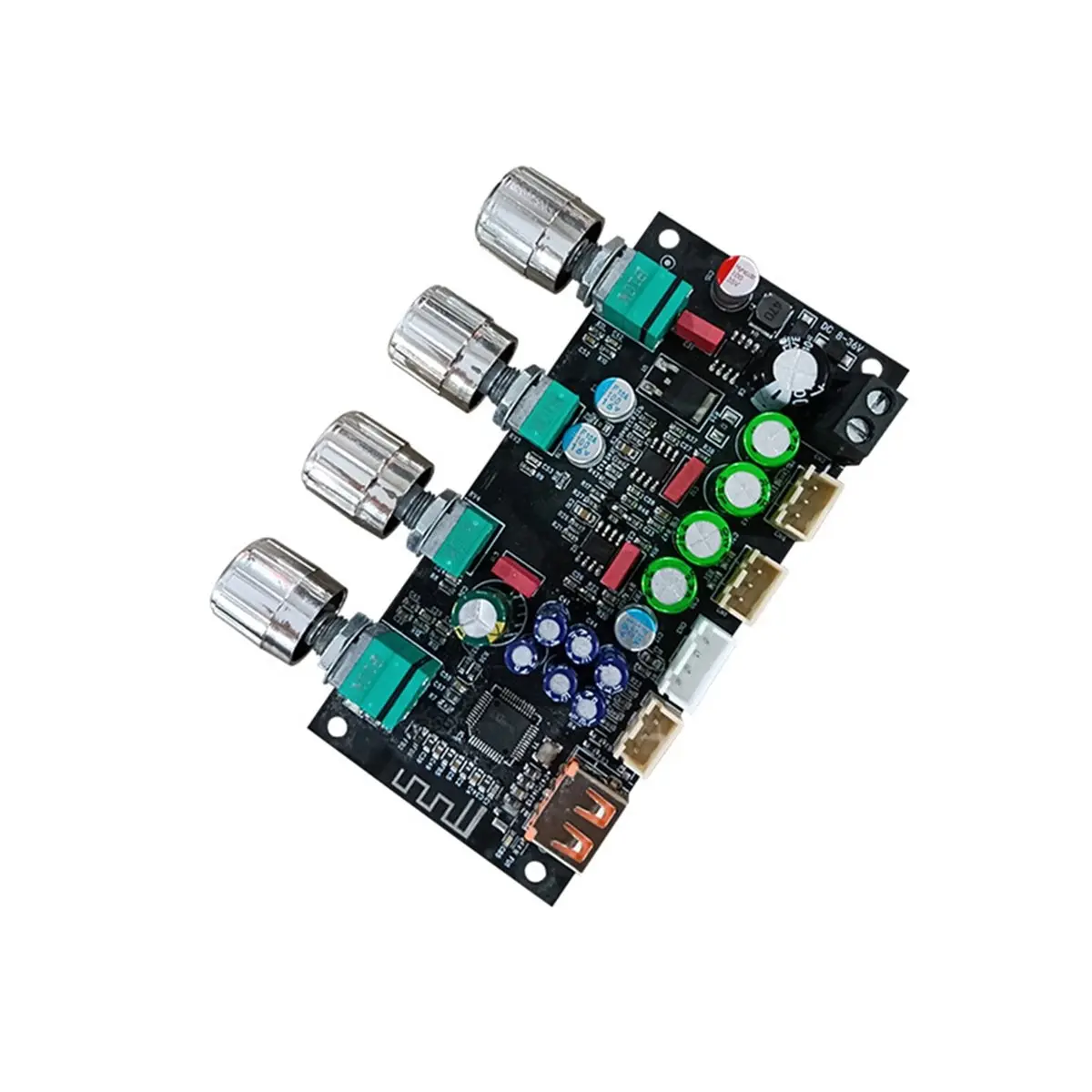 A86G NEW DC8-36V AMP Microphone Preamplifier Audiophile Karaoke Reverb Board Microphone Karaoke Singing Mixer Anti-Howling