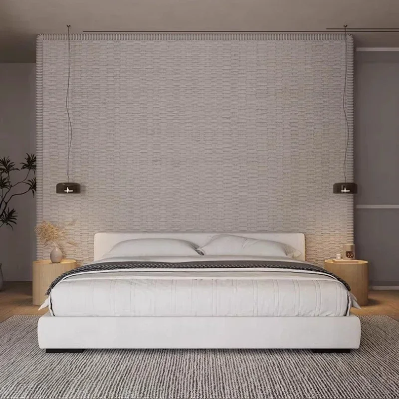 سرير زفاف عالي الجودة لغرفة النوم، سرير مريح للمنزل كريمي بسيط، أبيض كلاسيكي فريد من نوعه، أثاث غرفة نوم Cama De Casal #4