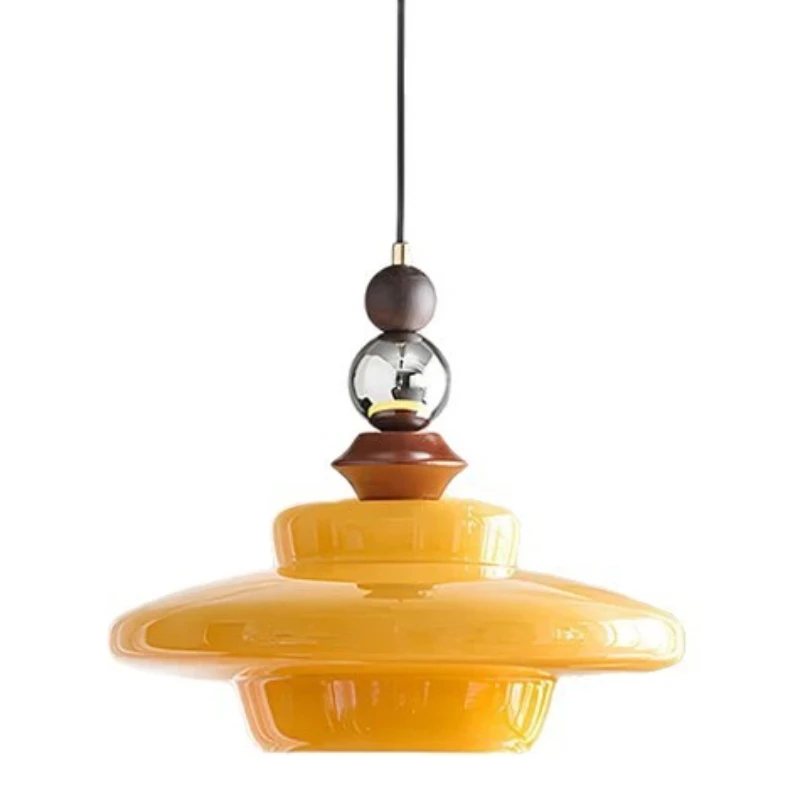 الفرنسية كريم نمط مطعم قلادة ضوء غرفة نوم السرير دراسة مقهى منصة مشروبات مصمم الجمالية خمر الزجاج شنقا مصباح #5