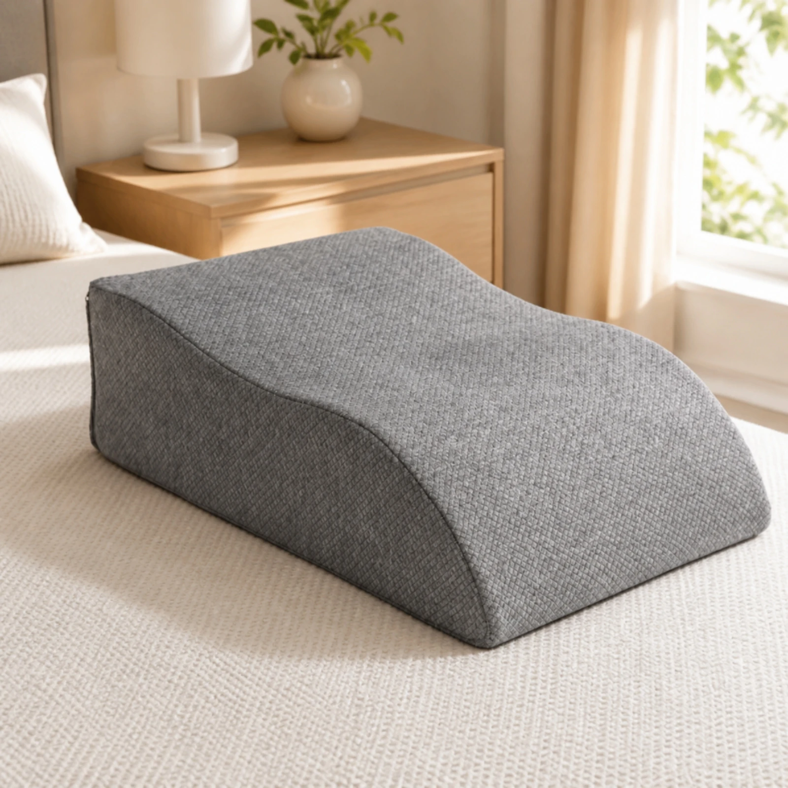 Leg-Elevation Cushion Washable S-Shaped Leg Support Cushion Inclined Wedge Pillow Skin-Friendly Lightweight
