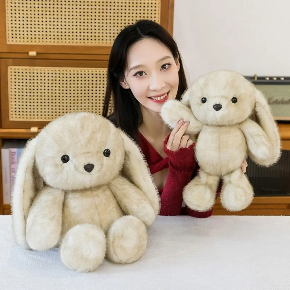 

Soft Plush Rabbit Pillow Interactive Fluffy Big Ear Rabbit Plush Toy Cartoon Comfortable Stuffed Animals Rabbit Toy Kids Gifts