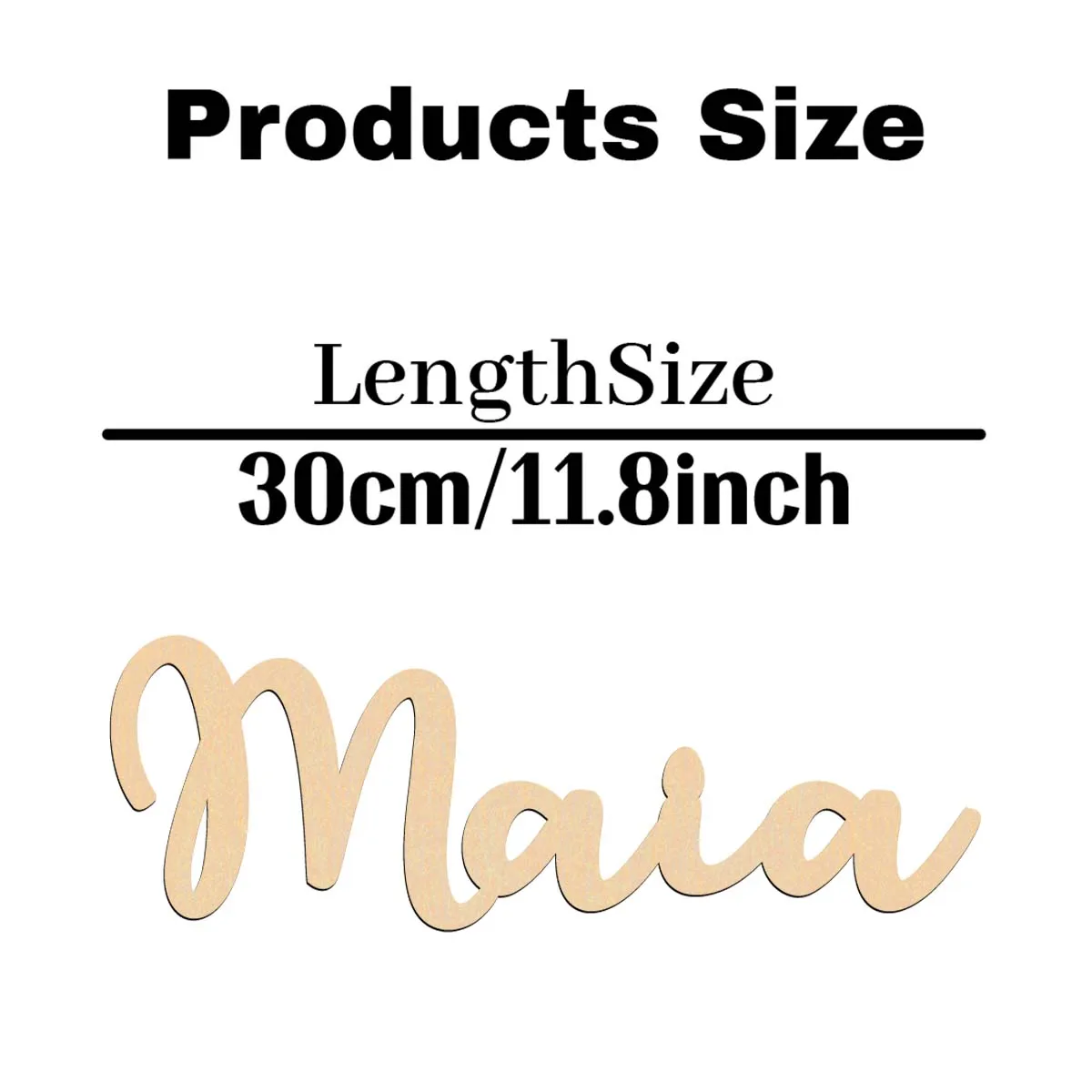 1pc Cartoon Maia esempio Nome personalizzato Decorazione in legno Materiale in legno Cartello tagliato al laser Legno non finito per dipingere o scintillante