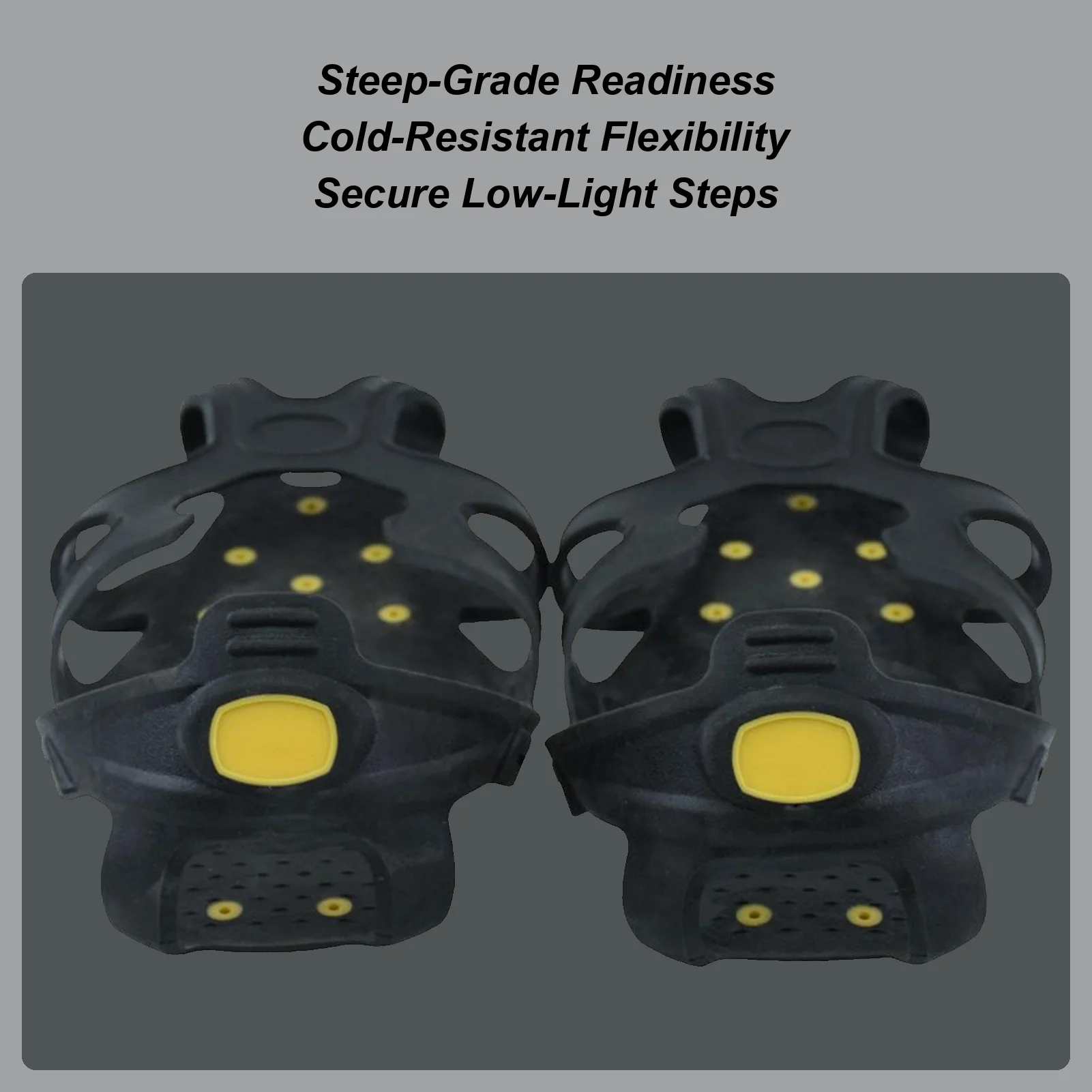 

1 Pair 10 Teeth Slip-On Ice Cleats Instant Anti-Slip Snow Grips For Boots & Shoes, Safety Traction For Icy Conditions, Hiking
