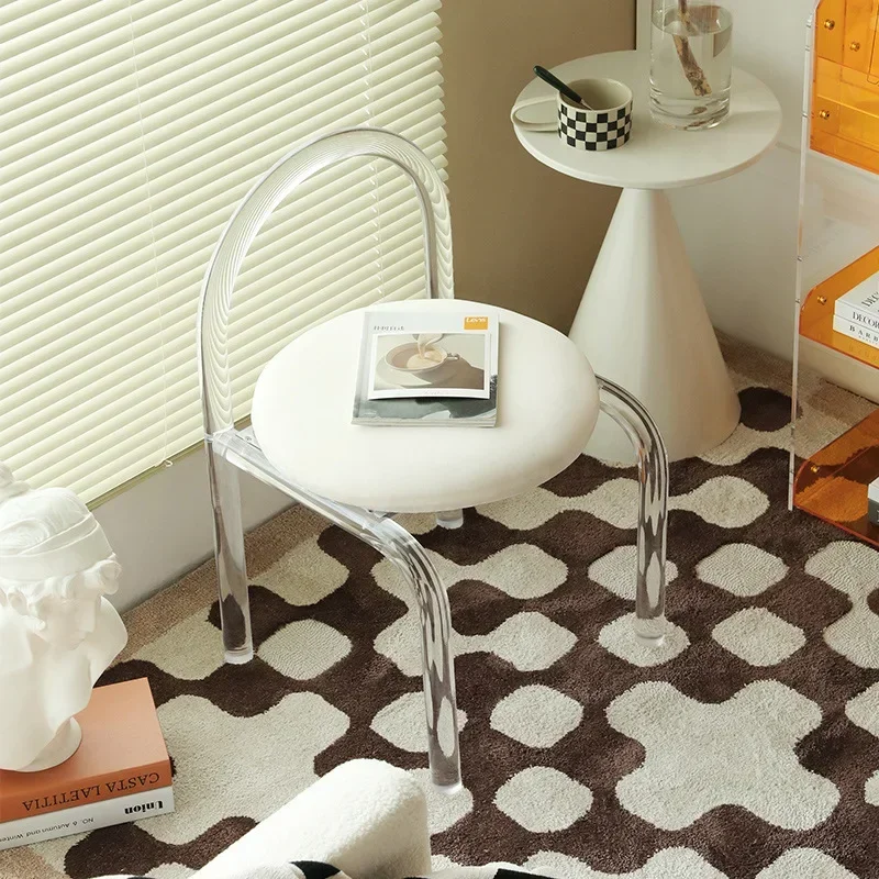 Acrylic sofa chair, modern living room simple leisure chair, high-density sponge upholstered chair