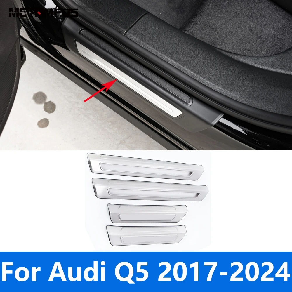 

Car Accessories For Audi Q5 2017-2019 2020 2021 2022 2023 2024 Steel Exterior Door Sill Scuff Plate Welcome Pedal Entry Guard