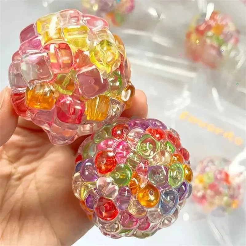 Boules Squishy en perles de glace, 1 pièce, jouet anti-Stress, jouets sensoriels Super doux pour enfants et adultes, Relaxation de l'anxiété, cadeau à presser