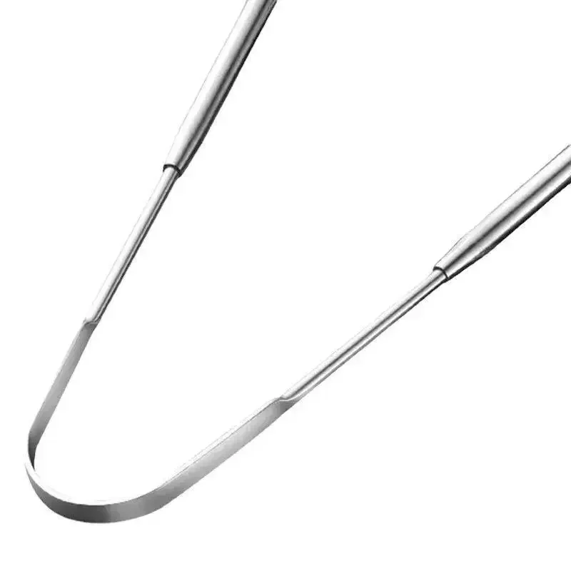 1/2개 재사용 가능한 스테인리스 스틸 유용한 혀 클리너 신선한 숨결 청소 코팅된 혀 구강 위생 관리 도구