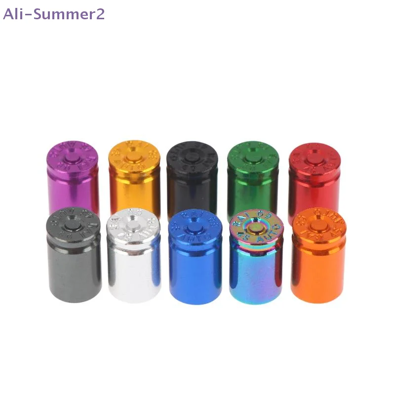 {Summer2} 4Pcs Bullet Shell Tire Valve Stem Caps Aluminum Alloy Car Air Stem Cap For Cars SUV Trucks Bikes Motorcycles Bicycles