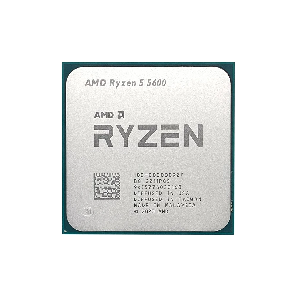 AMD Ryzen 5 5600 R5 5600 3.5 GHz processore CPU a sei Core a dodici Thread 7NM 65W L3 = 32M 100-000000927 Socket AM4 NO FAN
