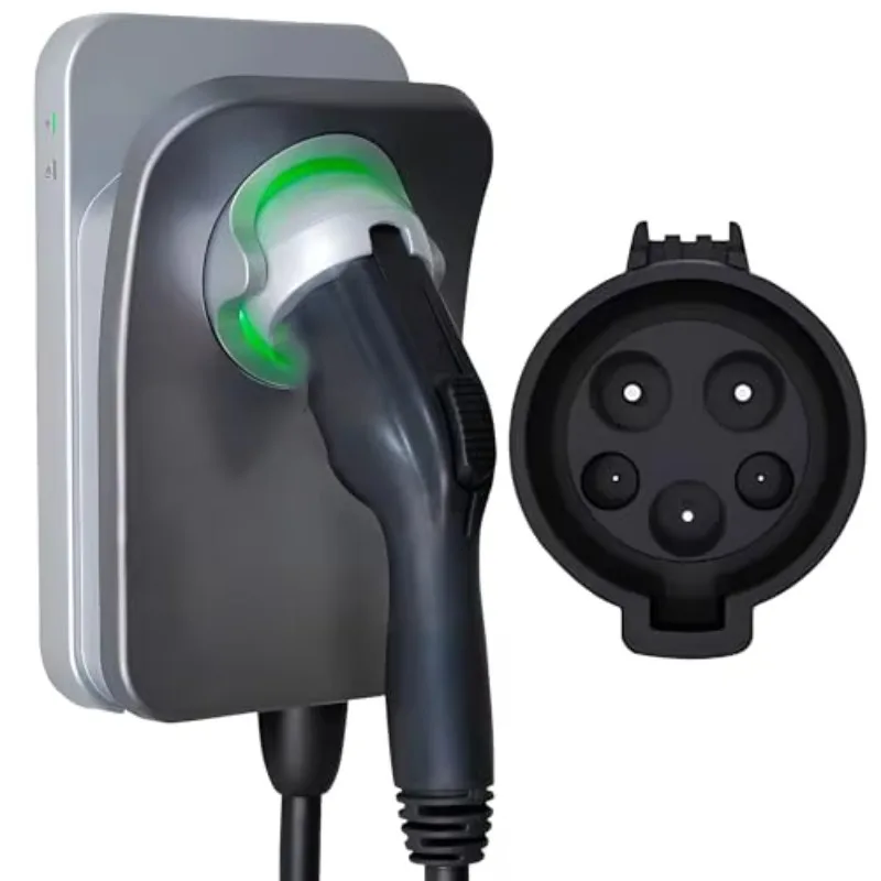 Weatherproof IP66 J1772 Level 2 Smart EV Charger 22kW-43kW Hardwired EV Charging Equipment With Flame Retardant Durable Housing