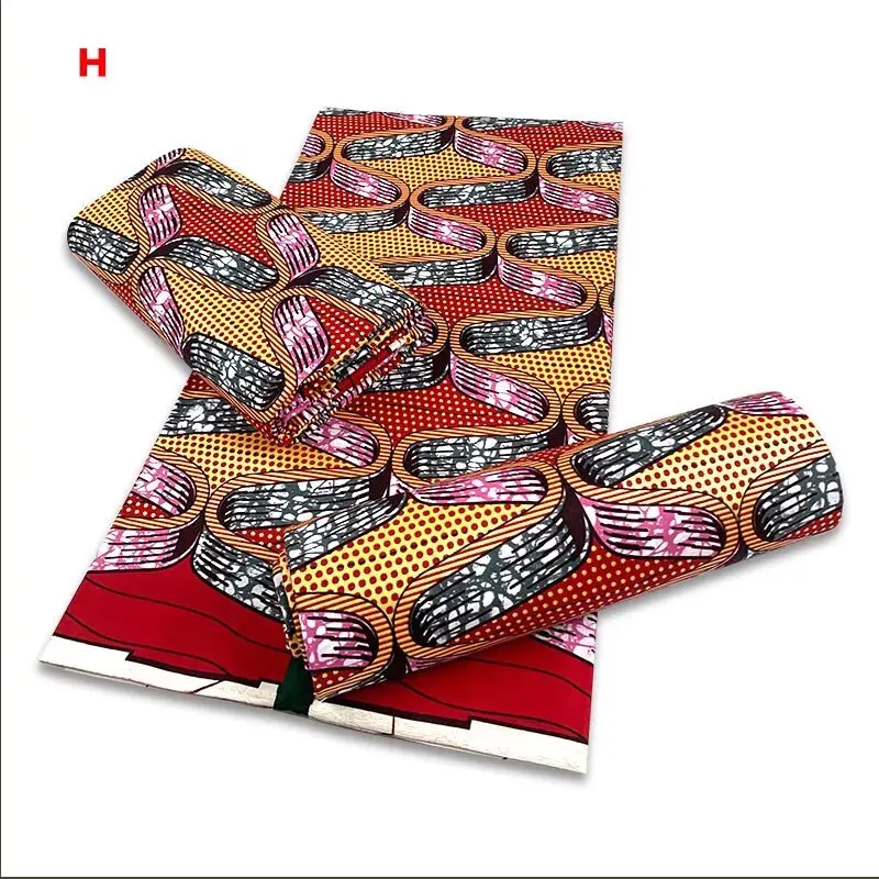 Nigerial African Golden Wax Print Fabrics 100% Cotton Pagne Wrap Batik Wax Veritable High Quality Golden Material 6 Yard YG326-1