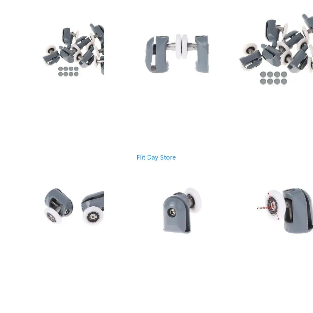 F92C 8 Pcs Single Shower Door Rollers Runners Pulleys Guides 25mm Diameter