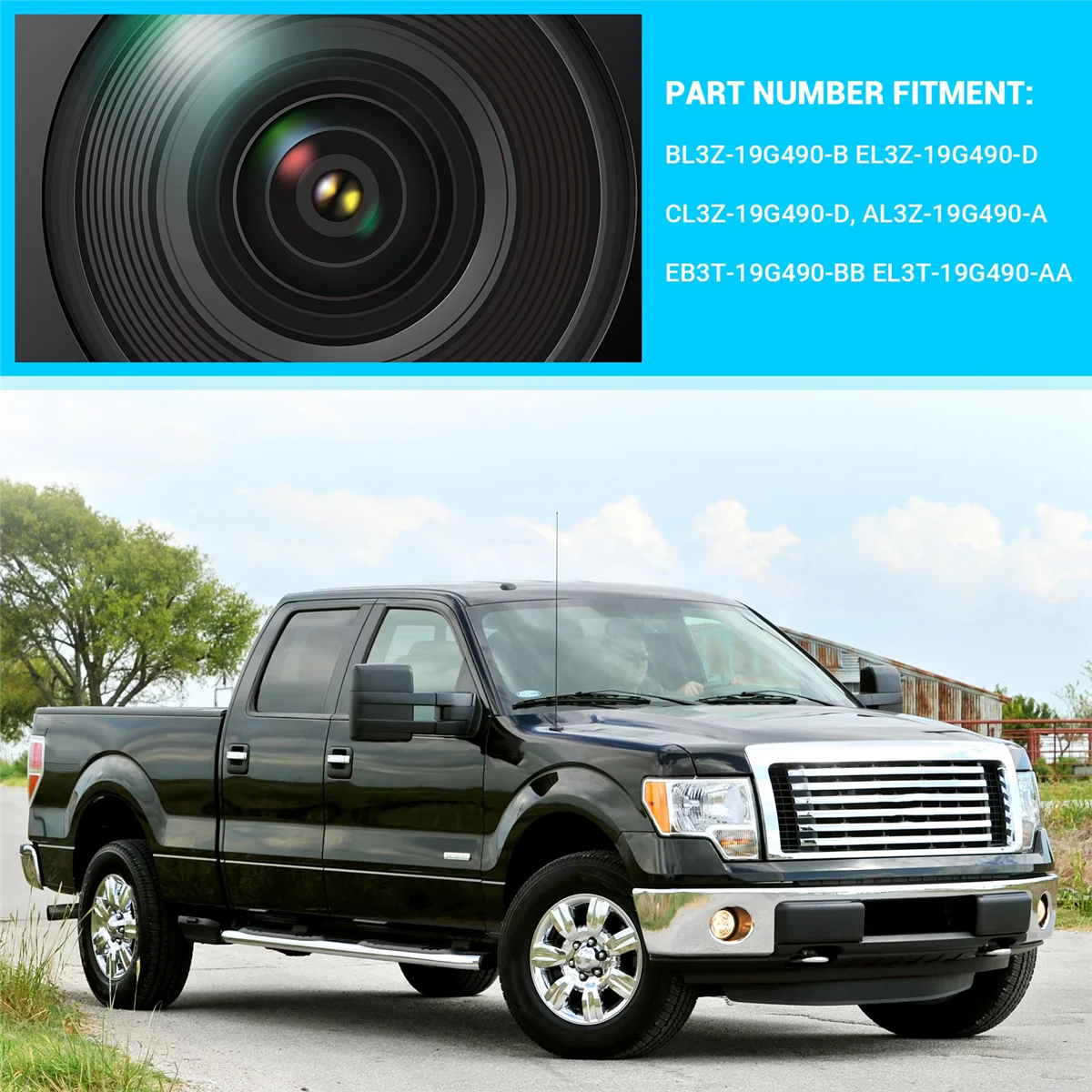 Durable EL3Z19G490D BL3Z19G490B New Car Rear View Camera Reverse Parking Assist Backup Camera for 2011 2012 2013 2014 Ford F-150