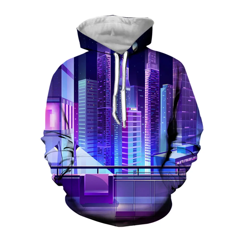 Jumeast 3D Cyberpunk Hoodies For Men Flipper Zero Hacker Hooded Sweatshirts Baggy Hoodie Mens Futuristic Clothes Techwear Tops