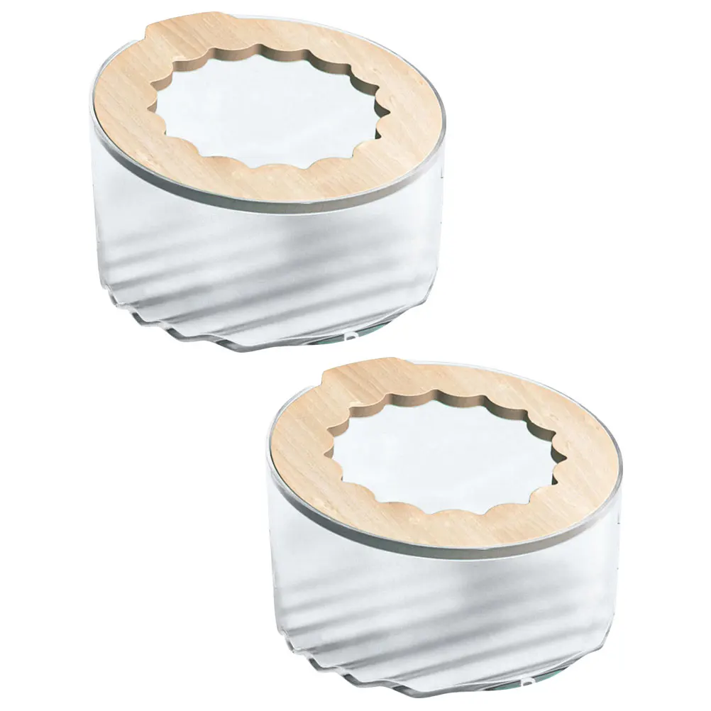 

2 Pcs Urinary Bathtub Hamster Sandbox Bathroom Small Pet Toilet Transparent Hideout Habitats