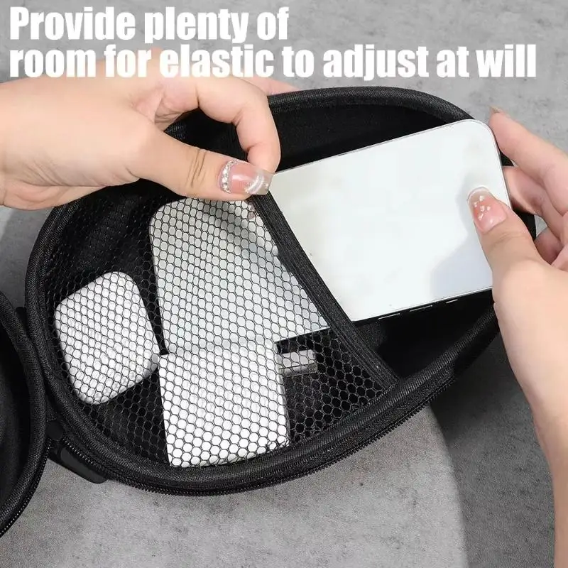 【F】High-Capacity Shockproof EVA Headphone Case Travel Storage Box Universal Headset Protective Bag for Earphones