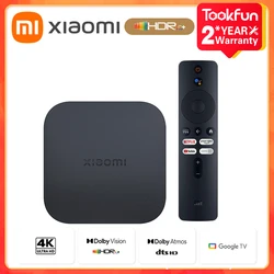 NEW Global Version Mi TV Box S2nd Gen Iptv 4K Ultra HDR10+ Google TV DTS 360° Bluetooth & IR Remote Control Chromecast Built-In