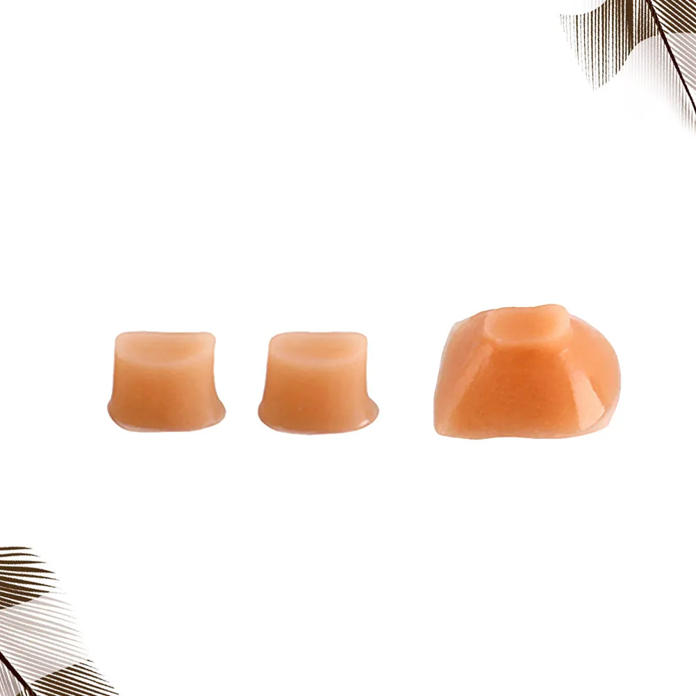3Pcs Flute Key Bumper Cork Silicone Flexible Replacement Lightweight Music Accessories Light Brown Flute Parts