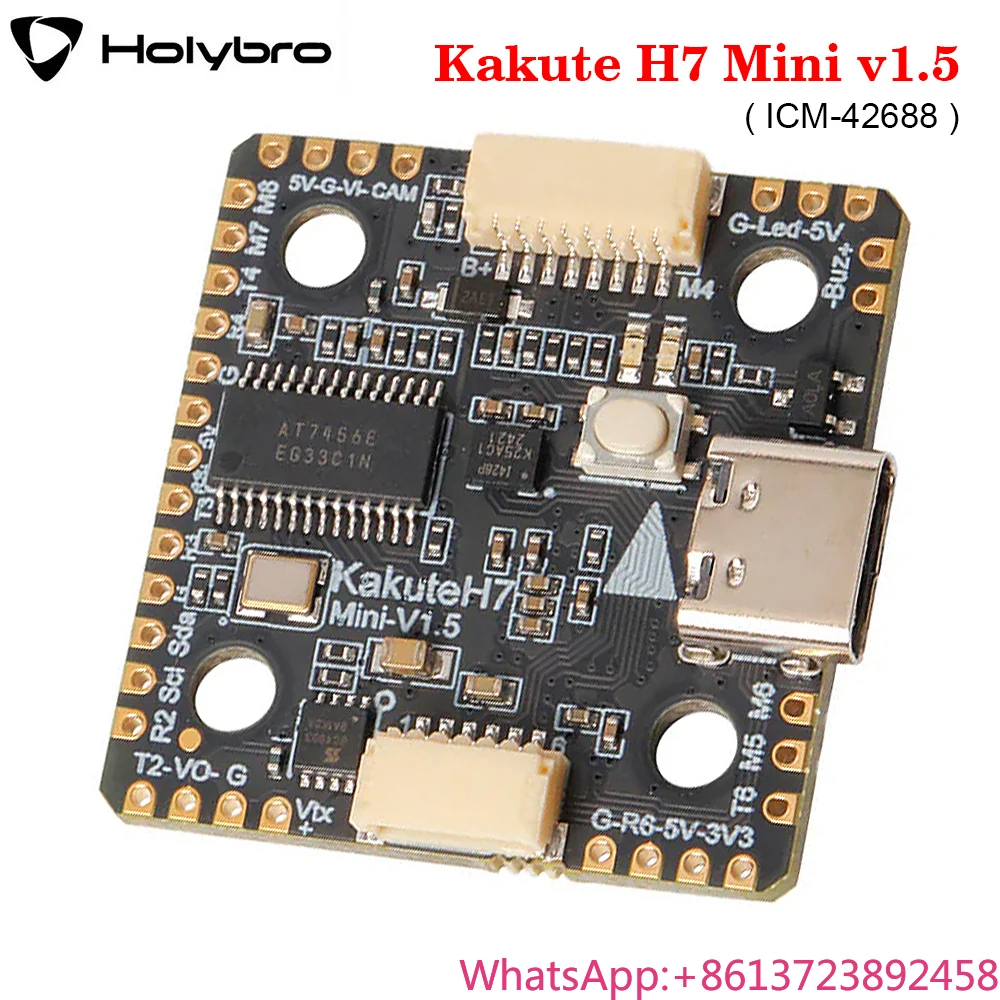 

Holybro Kakute H7 Mini Flight Controller ICM42688P W/ Barometer OSD 128Mbits 6xUART 9PWM 2-6S BEC 5V 2A for RC FPV Drone Parts