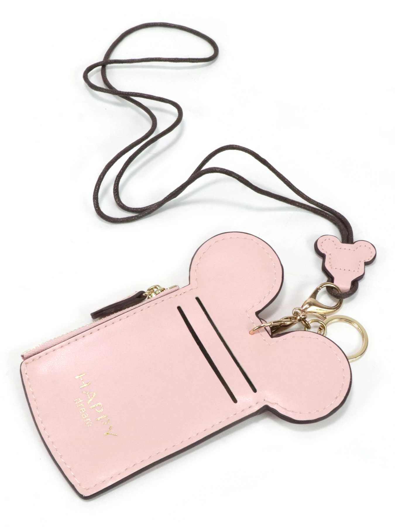 GORFIA Cartoon Card ID Storage Bus Holder Case Mickey Mouse Card Work Certificate Lanyard Purse Coin Card Wallet view 6