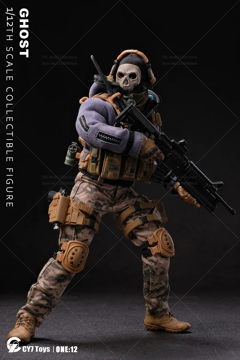 قبل الأسهم CY7 اللعب 1/12 مقياس شبح العاملين العسكريين 6 بوصة مجموعة كاملة عمل الشكل الجندي نموذج المتحمسين الارتفاع حوالي 15 سنتيمتر #4