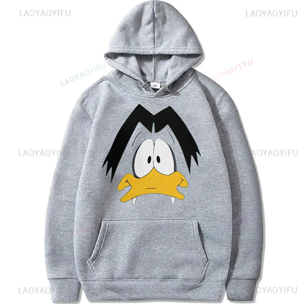 Funny Cartoon Count Duckula Awesome for Movie Graphic Hoodie Pullover Comfortable Long Sleeve Hoody Oversized Hoodies