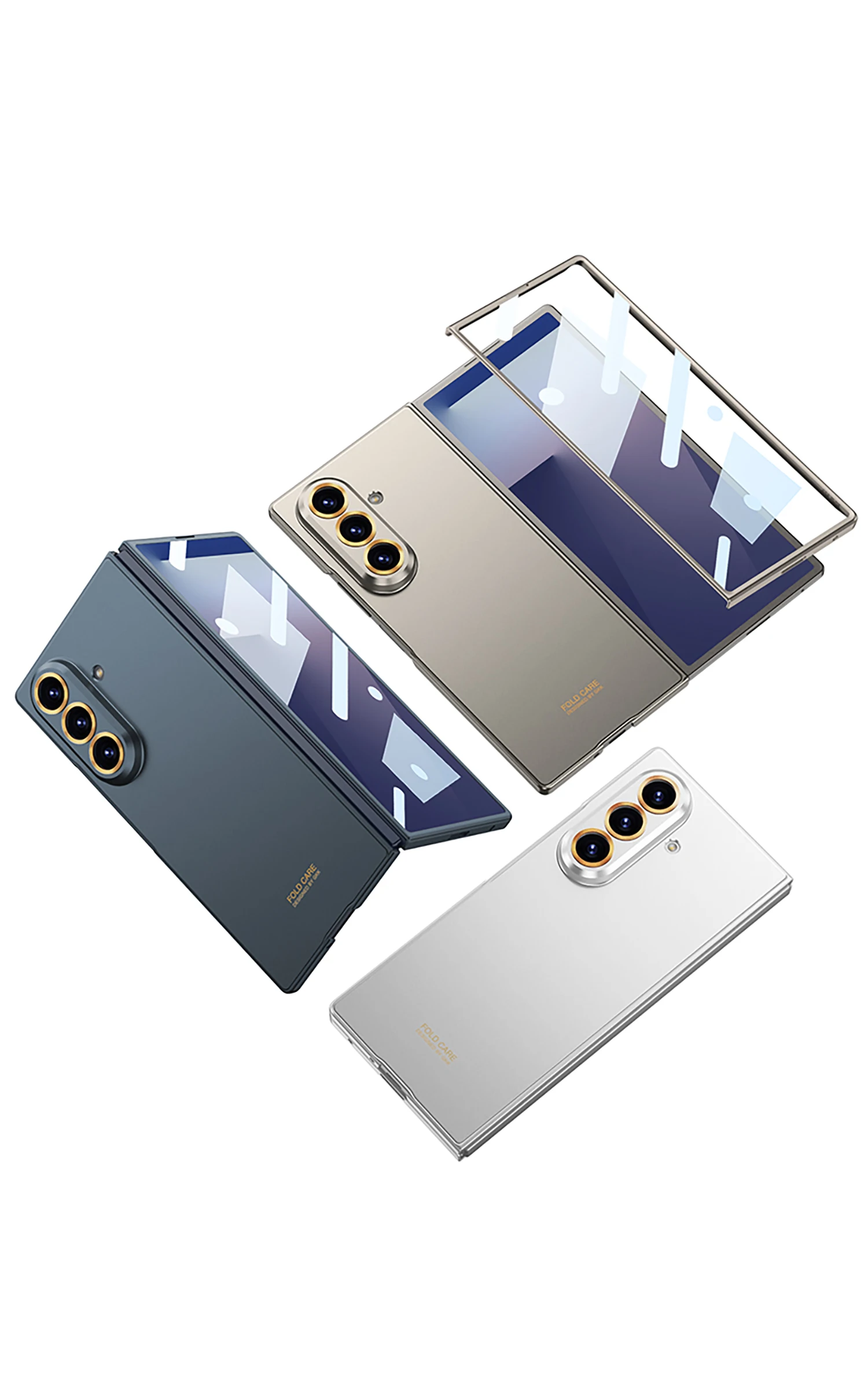 Luxuriöse, modische, ultradünne Hülle für Samsung Galaxy Z Fold 8 Ultra 7 6 5G mit Displayschutzfolie aus Glas, matte Schutzhülle – Detail 14