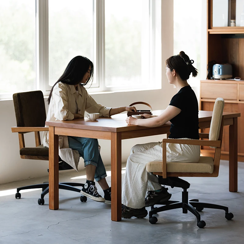 

Computer chair cherry wood comfortable back chair